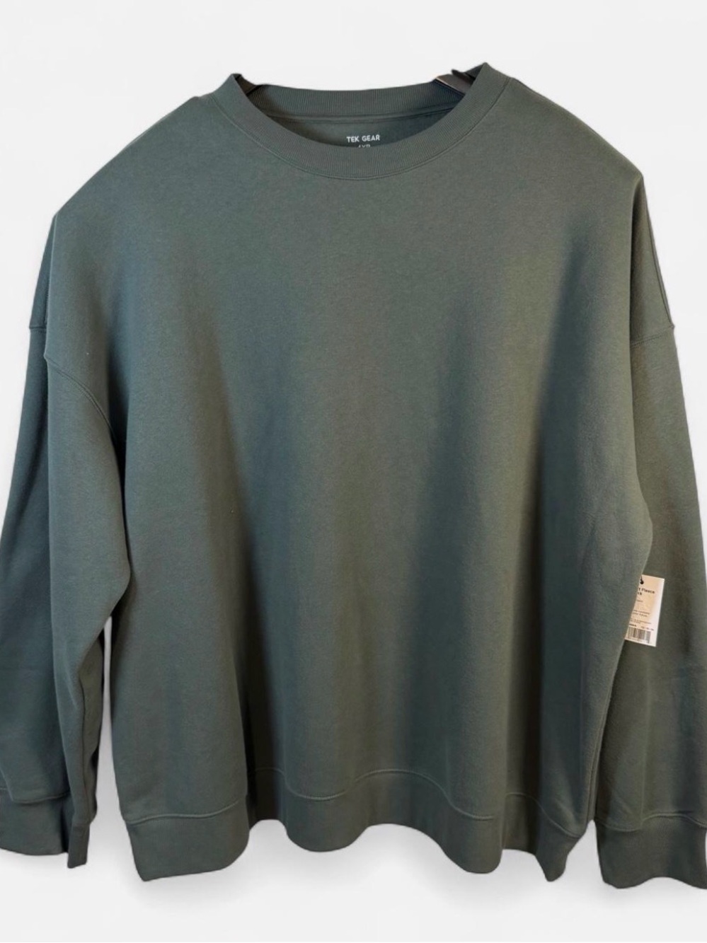 NWT Tek Gear Men's Crewneck Sweater - Dark Green 4XL.